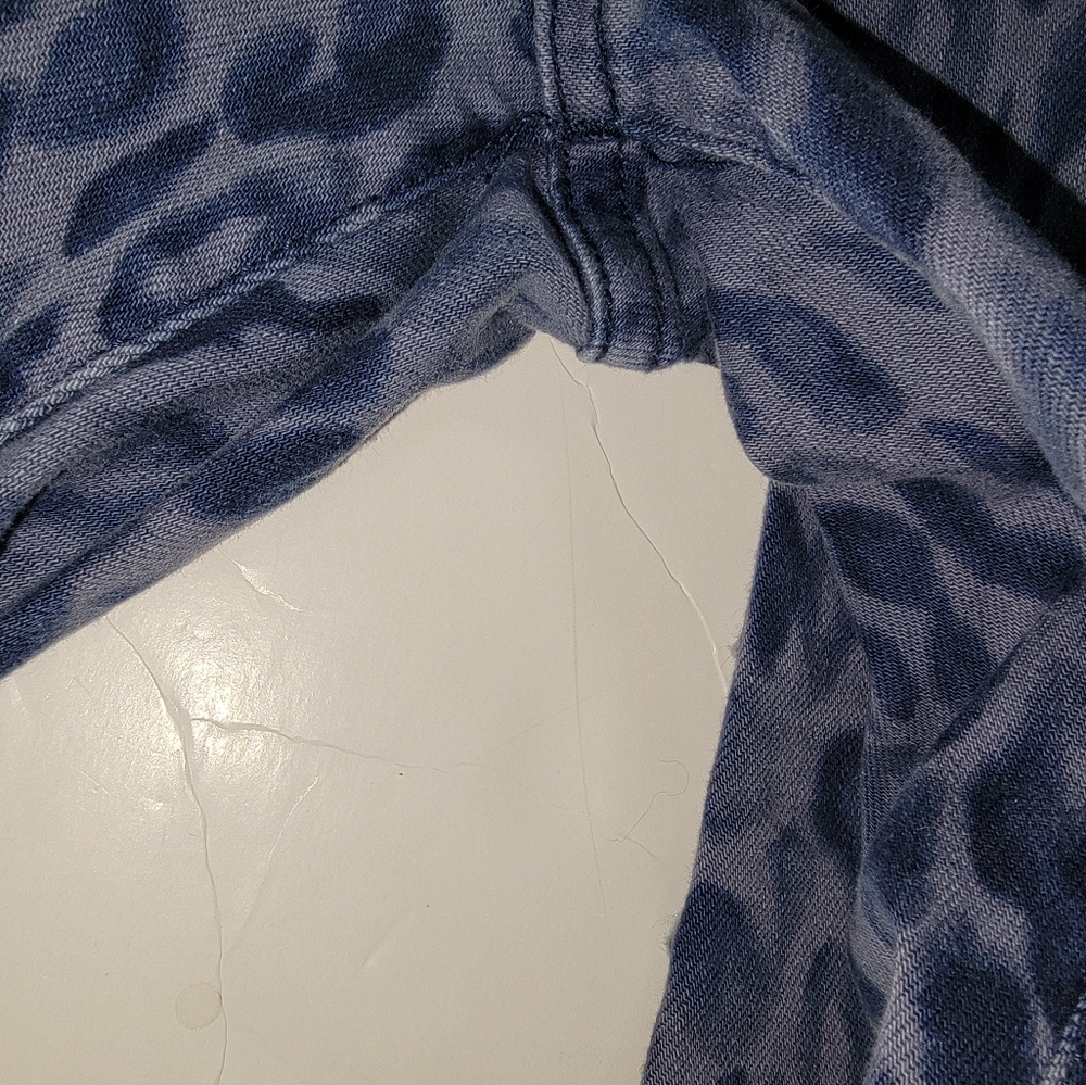 Anthropologie Pilcro And The Letterpress Skinny Jeans Size 25 Blue Leopard - Picture 9 of 12